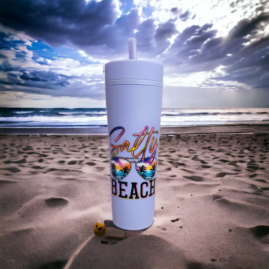 Salty Beach Light Purple Tumbler